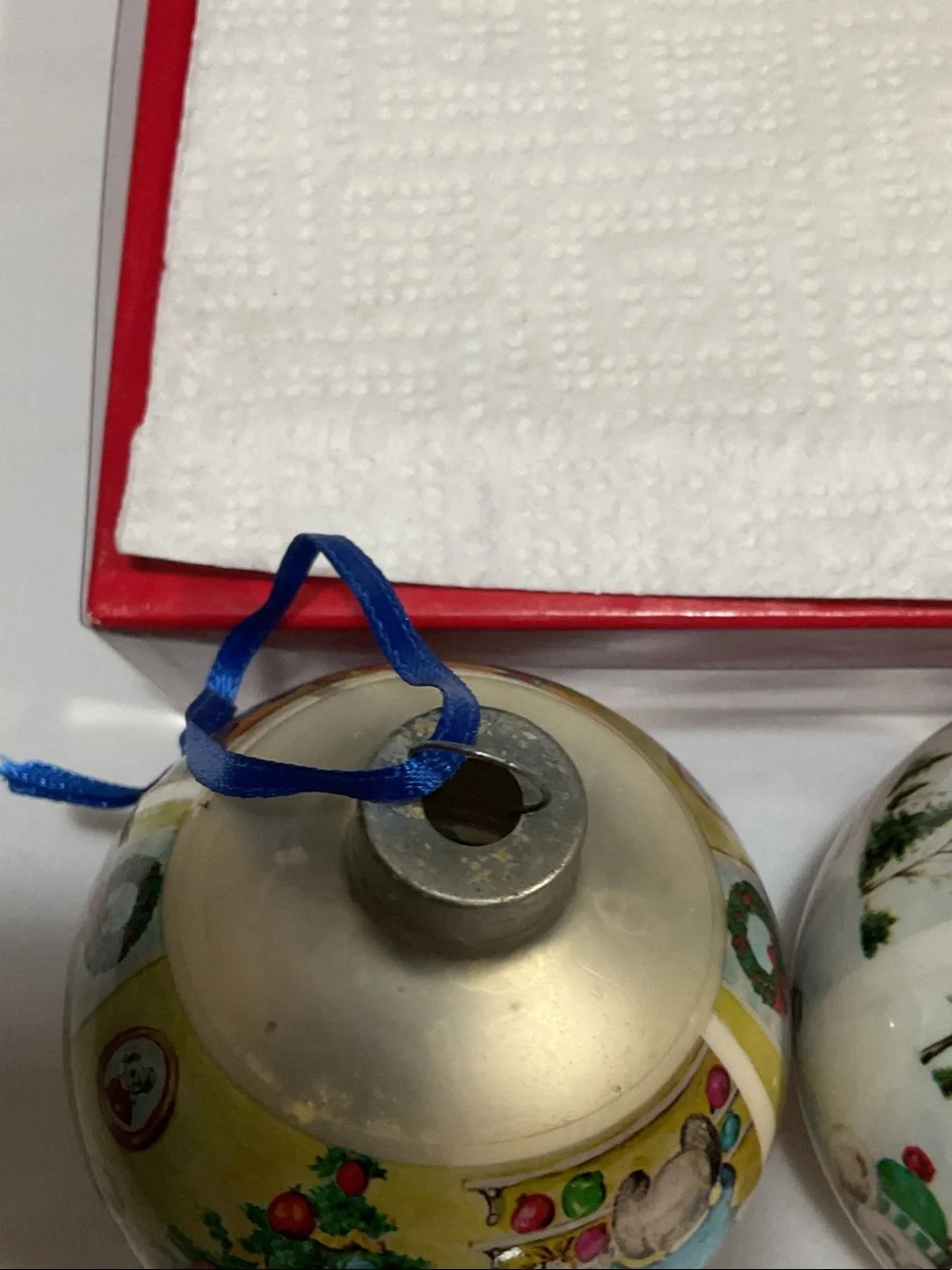 Vintage Mouse Holiday Glass Ornaments — Set of 3